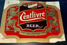 Centlivre Beer Bottle Label, Very Rare Printers Proof Ft. Wayne, IN. IRTP picture
