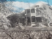 C 1959 Officers Quarters No. 8 Fort Leavenworth Kansas Blue Sky Postcard picture