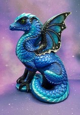 Windstone Editions Spectral Dragon Blue morpho Peña Statue 9