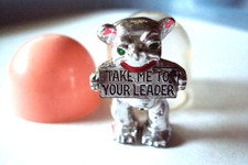 Vtg Gumball Charm Cracker Jack RARE TAKE ME TO YOUR LEADER ALIEN Vending prize picture