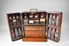 Antique Doctors/Physicians Apothecary Medicine Traveling Case Chest picture