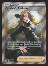 English NM Cynthia's Ambition (Full Art) 169/172 SWSH09 Holofoil Pokemon picture