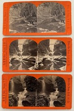 3 Gates Watkins Glen NY Stereoviews Glen Cathedral Rainbow Falls Pilgrims Rest picture