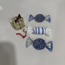 Multicolor Art Glass Decorative Venetian Murano Style Candy/Present Set Of 4 picture
