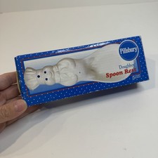 Vintage Pillsbury Doughboy Kitchen Collection Ceramic Spoon Rest Holder 2002 picture