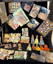 Vintage German Paper Scraps Die Cut Embossed Lot Hundreds MLP Christmas Floral picture