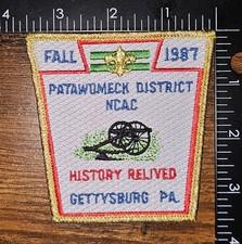 National Capital Area NCAC Patawomeck District Gettsyburg PA Fall 1987 BSA Patch picture