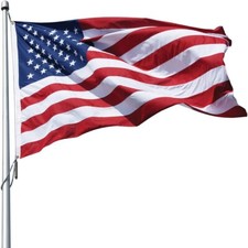 American Flag 5x8' Heavy Duty Polyester - Made in USA - Sewn Stripes Embroidered picture