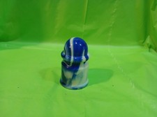 VINTAGE ORIGINAL AKRO AGATE BLUE SWIRL AUTOMOBILE ASHTRAY VERY NICE picture