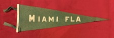 Vintage Miami Florida 26 Inch Travel Pennant Beach Miami-Dade County picture