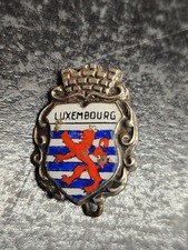 Vintage Luxembourg Souvenir Enamel Pin Brooch Coat of Arms Crest picture