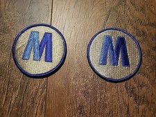 Vintage New York City Subway Bus Coney Island Patches 1970s Set of 2 picture