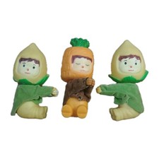 (3) VTG 1960 Cutie Fruitee Fruit Pineapple Lemon Clip On Pencil Bag Hugger Japan picture
