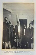 1919 Vintage Magazine Illustration Theodore Roosevelt Peace Envoy on Mayflower picture