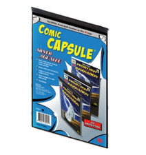 5 Comic Capsule Silver Age Comic Book Plastic Protector Black Back UV Protection picture
