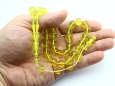 Yellow color 33 beads Islamic Prayer Beads Misbaha Rosary  misbaha 401005 Tesbih picture