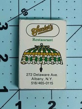 Vintage Lillian's Thacher's Restaurant Matchbox Saratoga Springs Albany NY Full picture