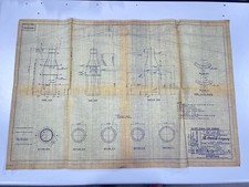 1958 Coca-Cola Bottle Original Factory Engineering Blueprint Drawing PS-150 picture