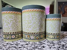 Vintage Pat Albeck National Trust Tin Set of Three Bird Nest Floral Containers picture