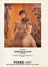 1977 JOSEPH R. DeCAMP Art Gallery Exhibition The Violinist 1PG Magazine PRINT AD picture