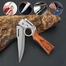10 inch AK47 Manual Open Folding Pocket Knife With LED Light , Stainless Steel picture