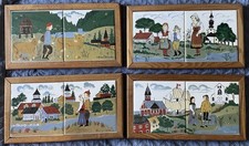 Ceramic Hand Painted Tiles Folk Artist Helen E. Blanck  picture