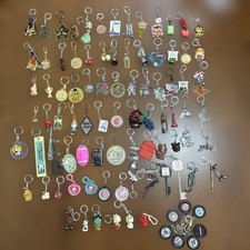 Huge Lot of 90 Vintage Japanese Souvenir Keychains Assorted Local Gotochi Retro picture