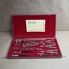 Vintage Dietzgen Master-Pro 1216P Drafting Compass Set Case Germany picture