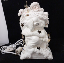 INTERNATIONAL BAZAAR CERAMIC HOLIDAY NIGHT LIGHT SANTA CLAUS 10