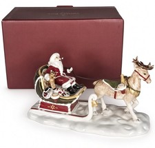 Villeroy & Boch Christmas Toys Memory Santa Sleigh Reindeer Figurine NIB 8.25