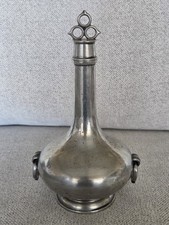 Collectible Cosi Tabellini Pewter Decanter With Clover Shaped Lid Made in Italy  picture
