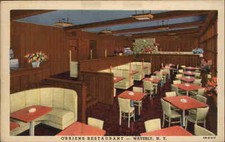 Waverly NY O'Briens Restaurant Linen Postcard picture
