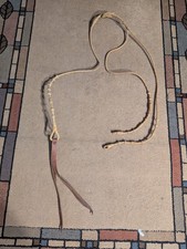 Vintage Vaquero Braided Rawhide Romal Romel Rommel 40 inch Cowhorse Trail Reins picture
