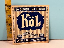 Vintage KOL Premium Quality Extra Light , Dry Beer one quart Label picture