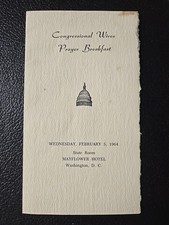 RARE 1964 Congressional Wives Prayer Breakfast Program - Lyndon B. Johnson picture