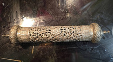Antique Late 19th Century Pierced Silver Ceremonial Scroll Case (Judaica Ketubah picture