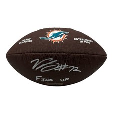 Vernon Carey Autographed Miami Dolphins Replica Football - JSA picture