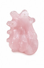 Natural Rose Quartz Anatomical Heart Hand Carved Crystal Sculpture Gift Decor picture