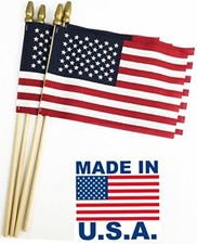 12-Pack, Proudly MADE IN U.S.A. 8x12 Inch Spearhead Handheld American Stick F... picture