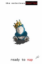The Notorious Snorlax Ready to Nap NYCC Embossed Foil SIGNED Victor Lopez LTD 30 picture