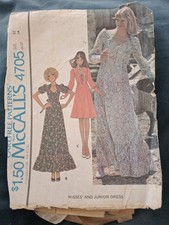 Vintage McCalls Dress Pattern 4705 Bust 34 picture