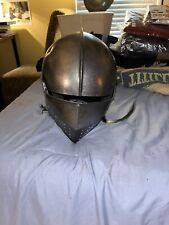 Medieval Bellows Helmet - Gothic Sallet - Custom Visor • SHREK KNIGHT HELMET picture