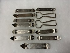 (12) VTG Lucky Lager Beer Grain Belt & EKCO 17c. Advertising Bottle Openers Bar picture