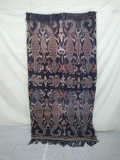 Vintage Sumba Ikat Indonesian Textile Lizard Shrimp Motif Handwoven Hinggi Art picture
