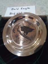 Sterling Silver Solid 1973 Franklin Mint American Bald Eagle Plate 7.6 ounce NR picture