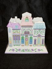Vintage 1994 Lenox Village Dry Goods Napkin Holder Fine Porcelain Spice Village picture