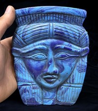 Rare Ancient Egyptian Antiquities Mask Hathor Egyptian Pharaonic Unique BC picture