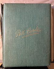 Antique Vintage Early 1900s Postcard Album w/153 Travel & Holiday Postcards picture