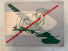 WWII 11TH ARMORED DIVISION THUNDERBOLT 1944 PICTORIAL REVIEW DISNEY ART MILITARY picture