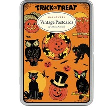 Cavallini & Co. Halloween Vintage Style Glitter Greetings Postcard Set, Assorted picture